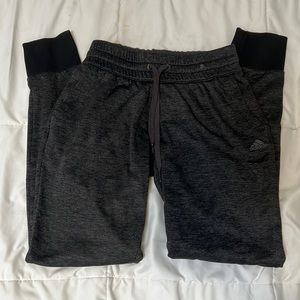 dark grey adidas joggers